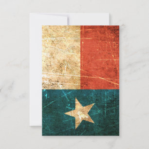 Carte Drapeau texan soufflé et usé