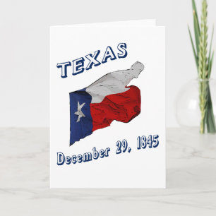 CARTE DRAPEAU TEXAS ET ANNIVERSAIRE
