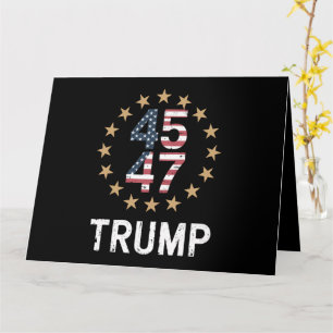 Carte Drapeau Trump 2024 Reprenez l'Amérique Trump 45 47