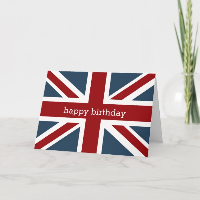 Carte Drapeau Union Jack classique Joyeux anniversaire 2 (Devant)