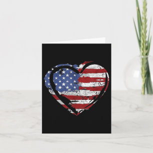Carte Drapeau Usa Cœur Patriotique Américain Forces Armé