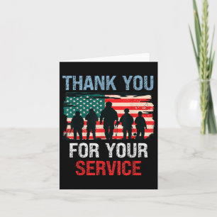Carte Drapeau Usa Merci pour votre service - Mémorial