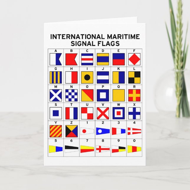 Carte Drapeaux de signal maritimes internationaux (Devant)