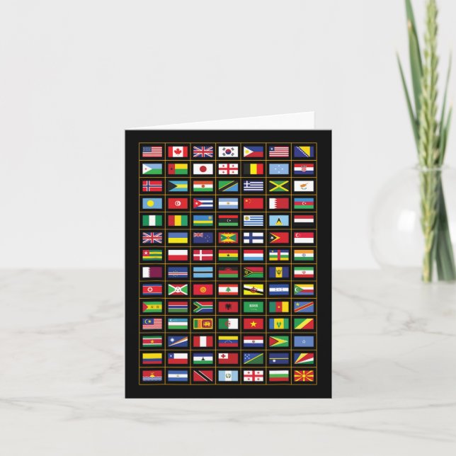 Carte Drapeaux des pays du monde Journée internationale  (Devant)