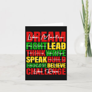 Carte Dream Mois de l'histoire des Noirs Juneteenth Afro