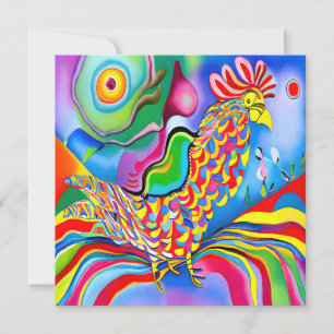 Carte "Dreamscape Bird". Un cocktail abstrait surréalist