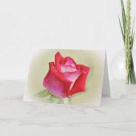 Carte Dreamy Red Rose Art