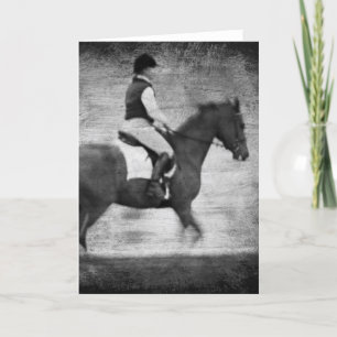 Carte Dressage en Grunge noir et blanc