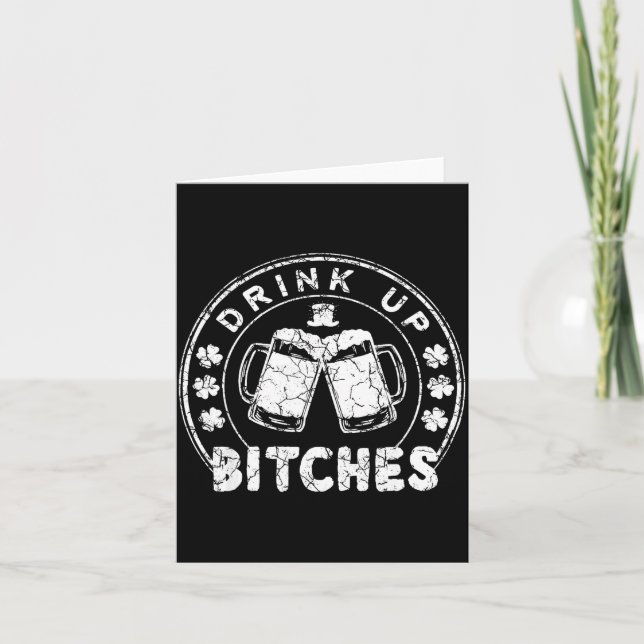 Carte Drink Up Es Funny St Patricks Day Gift  (Devant)
