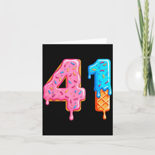 Carte Drip 41 Meme Cool Baseball Style Number Forty One  (Devant)