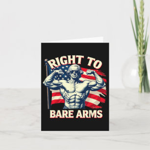 Carte Droit À L'Arme Nue George Washington Bodybuilder G