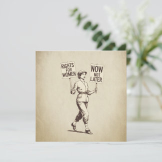 Carte Droits des femmes, Suffragette féministe Vintage