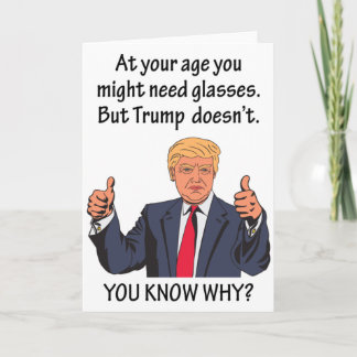 Carte Drôle 2020 Trump Vision Élection Joyeux Anniversai