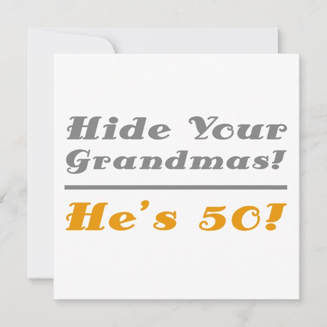 Carte Drôle 50e anniversaire Cadeaux pour lui (Devant)