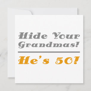 Carte Drôle 50e anniversaire Cadeaux pour lui
