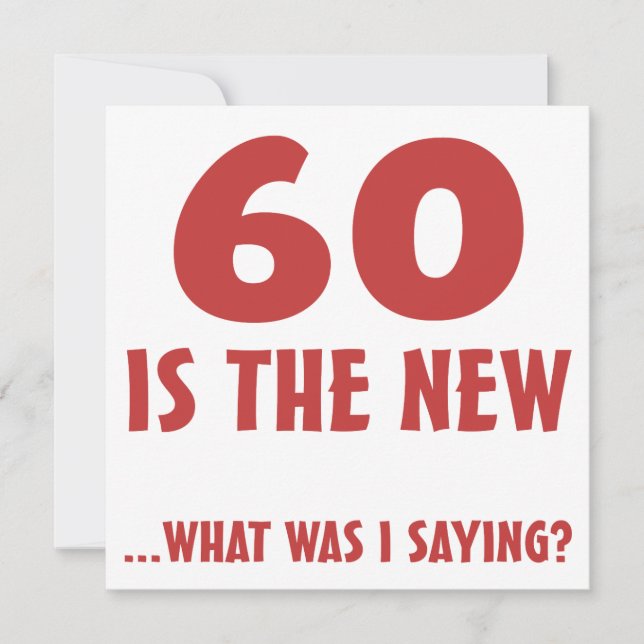 Carte Drôle 60e anniversaire Gag Cadeaux (Devant)