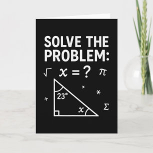 Carte Drôle 67 Math Meme Résoudre le problème enseignant