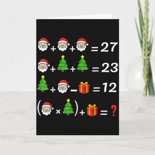 Carte Drôle 67 Meme Noël Prof de Maths Santa Six Sept