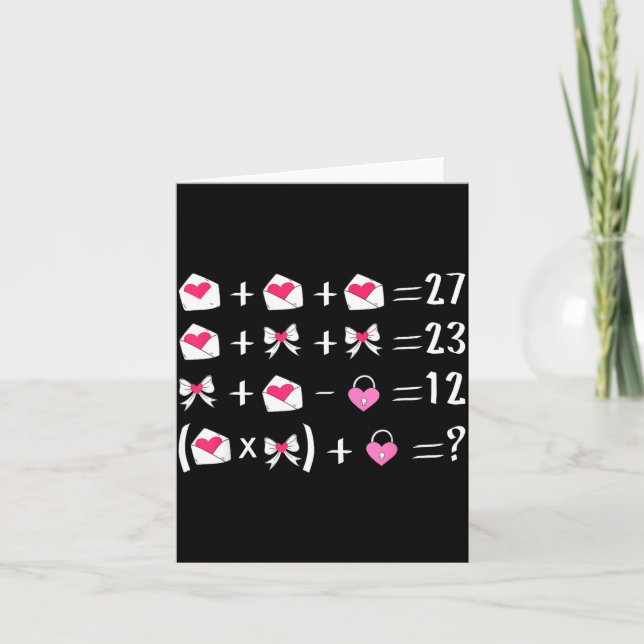 Carte Drôle 67 Mème Saint Valentin Prof de Maths Nœud Si (Devant)