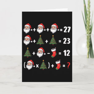 Carte Drôle 67 Six Sept Santa Arbre Math Professeur Noël