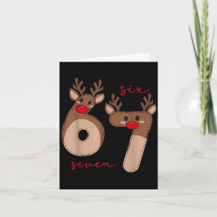 Carte Drôle 6 7 Six Sept Mème Noël Renne Gen Al