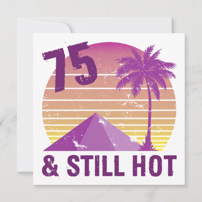 Carte Drôle 75e Anniversaire Hot (Devant)