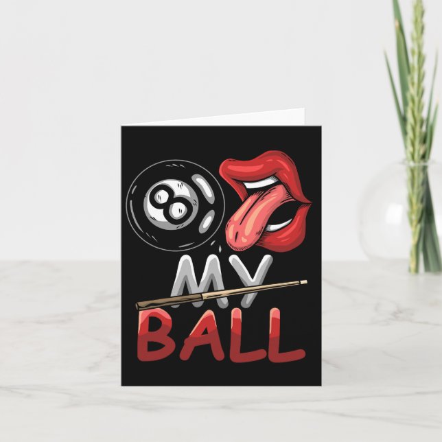Carte Drôle 8 Ball Billard Joueur Huit Ball Billi (Devant)