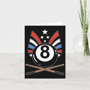 Carte Drôle 8 Ball Billard Joueur Huit Ball Billi