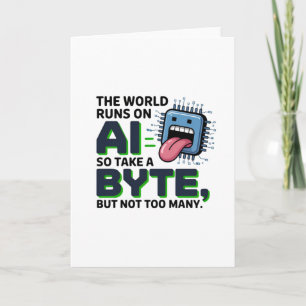 Carte Drôle AI Byte Citation - Geek technique Humour