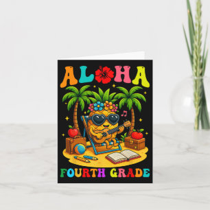 Carte Drôle Aloha élève de 4e année Premier jour d'école