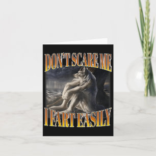 Carte Drôle Alpha Wolf mème Ne m'E pas Je pète facilemen