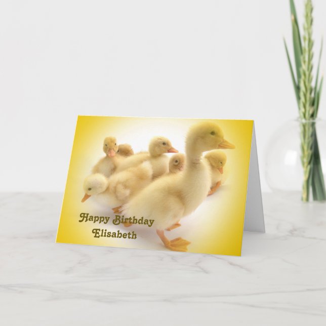 Carte drôle animal mignon canard anniversaire (Devant)