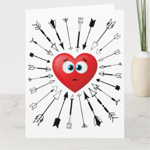 Carte Drôle anti-Valentines Jour Rendez-vous Amour Flèch