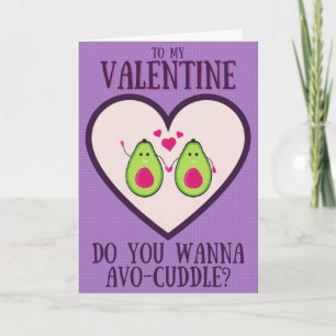 Carte Drôle Avocado Valentine Card