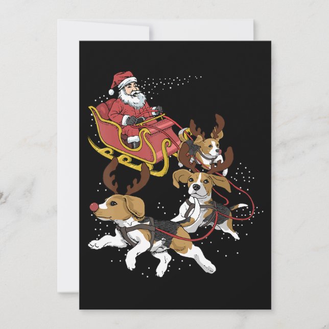 Carte Drôle Beagle chien cadeau de Noël pour Amoureux de (Devant)