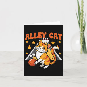 Carte Drôle Bowling Chat Pun Alley Chat