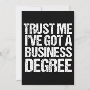 Carte Drôle Business School Graduation personnalisée
