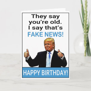 Carte Drôle cadeau d'anniversaire Trump