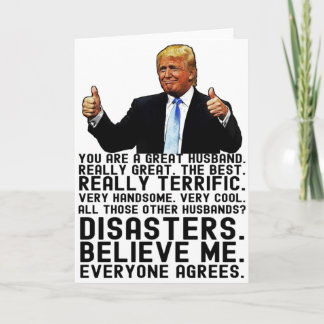 Carte Drôle cadeau de Fête des pères Trump pour le mari