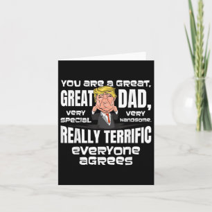 Carte Drôle cadeau Donald Trump pour papa Pères de Noël