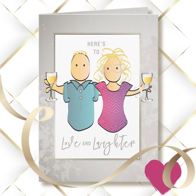 Carte Drôle Caricature de la femme mariée pour l'anniver (Créateur téléchargé)