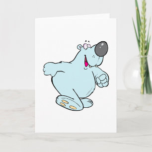 Carte Drôle Carton Polaire Ours Bleu Maigre Caractère Bl