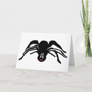 Carte Drôle Cartoon Black Spider Halloween Black Widow