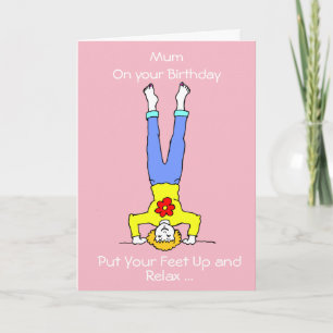 Carte Drôle Cartoon Maman Maman Maman Fête d'anniversair
