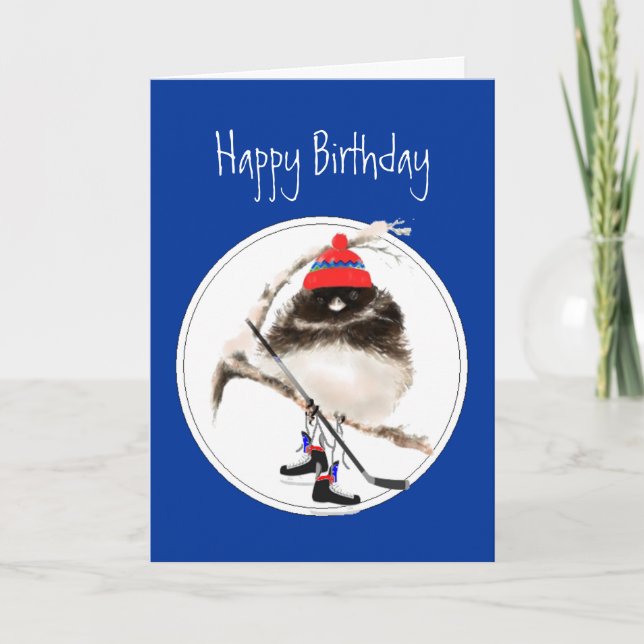 Carte Drôle Champion d'Anniversaire Hockey sur glace Spo (Devant)