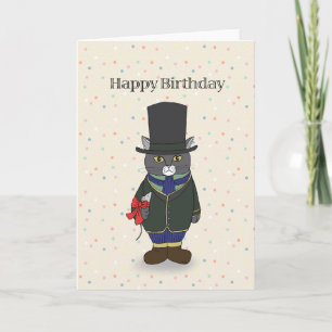 Carte Drôle Chat Anniversaire souris mortes Cadeau d'un 