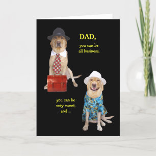 Carte Drôle Chien/Carte de laboratoire pour Drôle Papa
