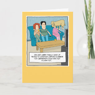 Carte Drôle Chien Chew Toy Anniversaire