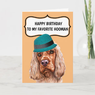 Carte Drôle chien favori hooman message personnalisé ann