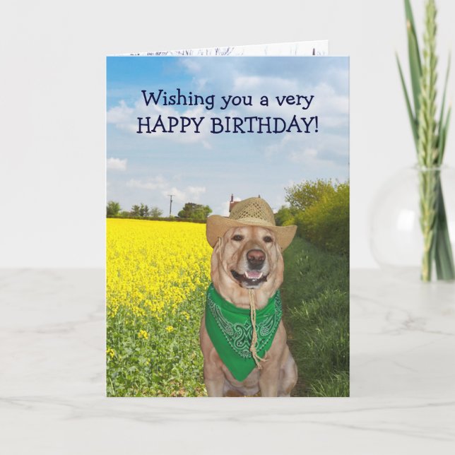 Carte Drôle Chien/Lab No Bull Anniversaire (Devant)